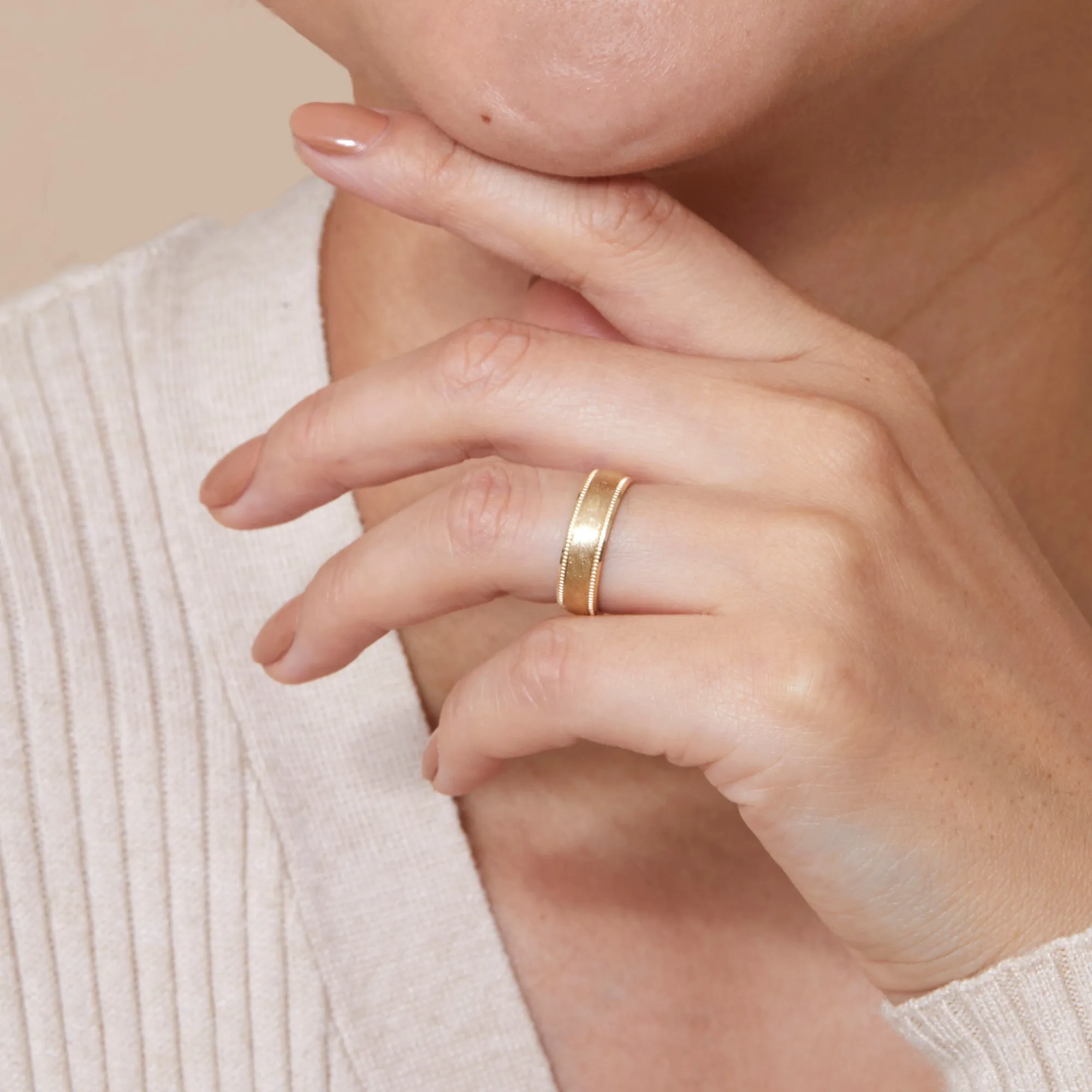 Gold Brushed Ring, Kaitlyn