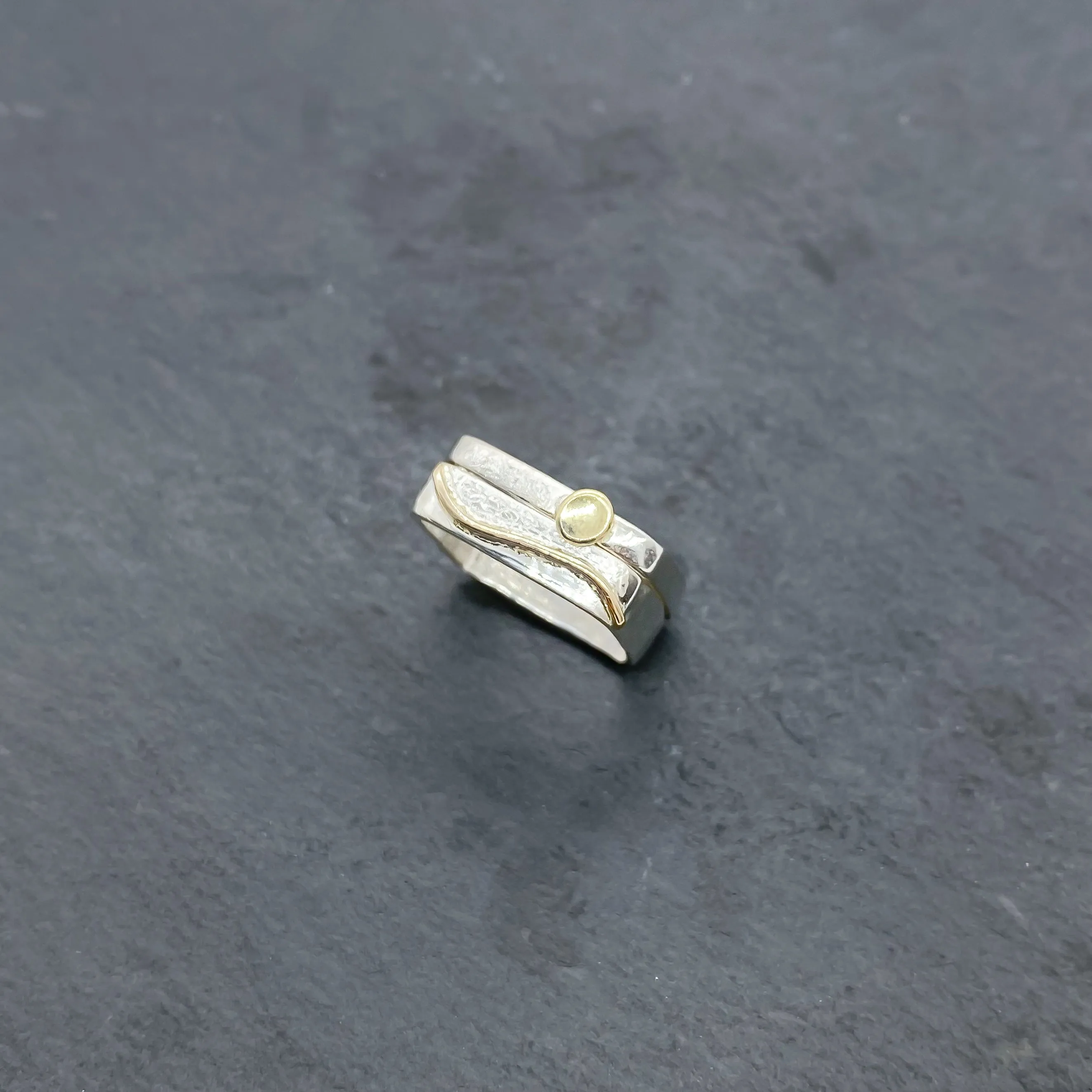 Gold Dot Skinny Stacking Ring