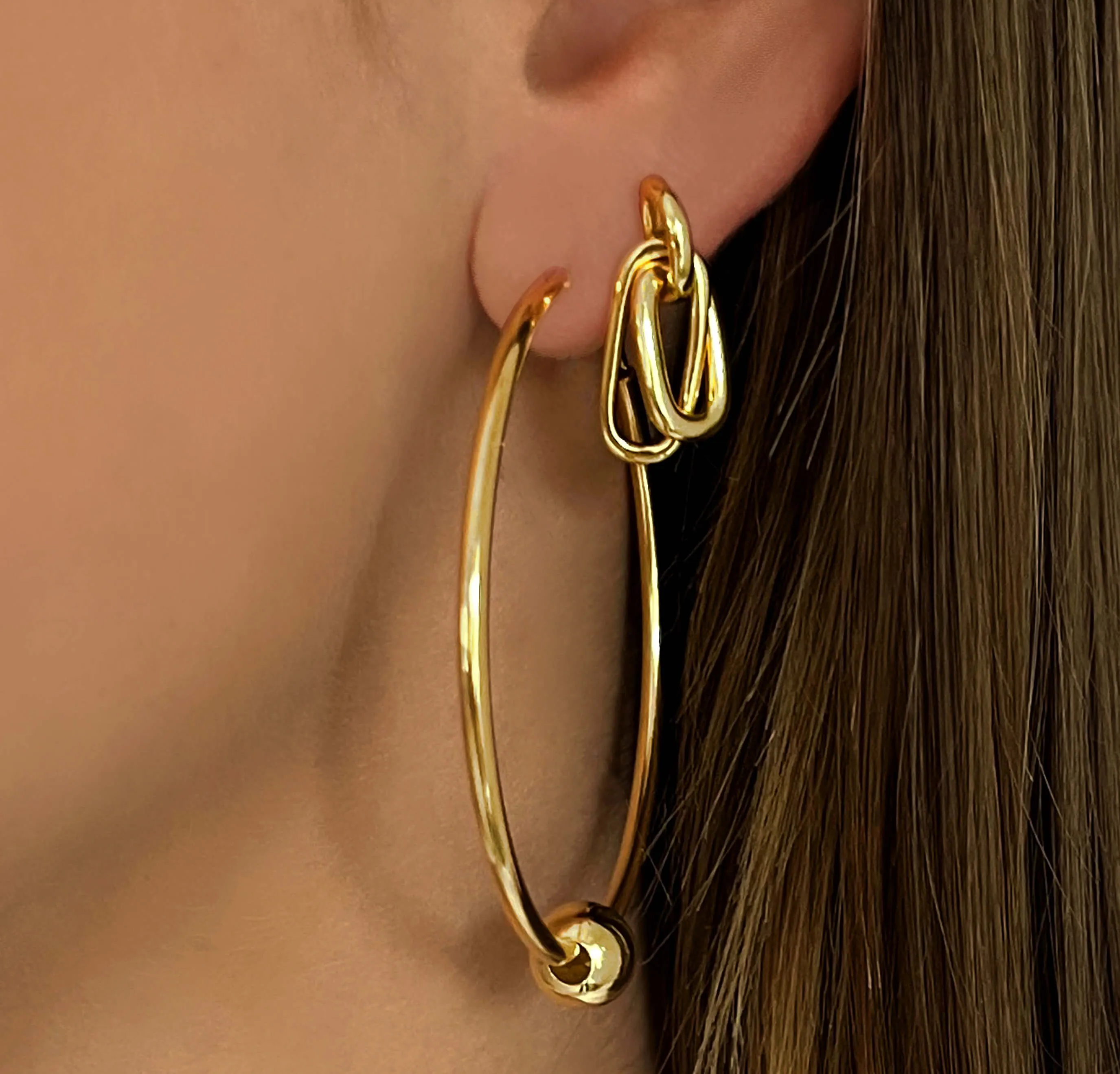 Gold earrings 18k yellow gold