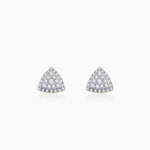 Gold Glitter Punch Diamond Earrings