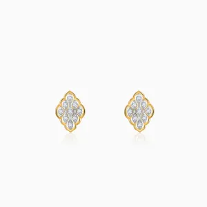 Gold Labyrinth Diamond Earrings