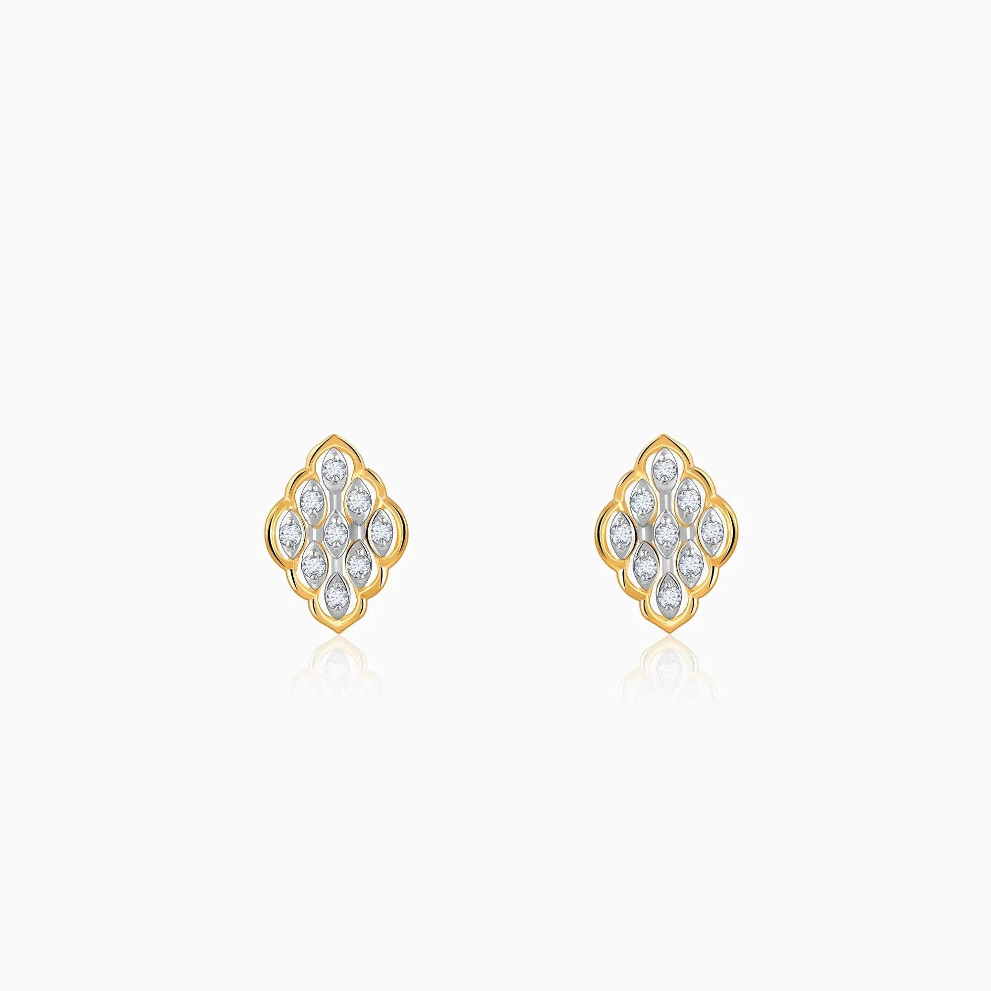 Gold Labyrinth Diamond Earrings