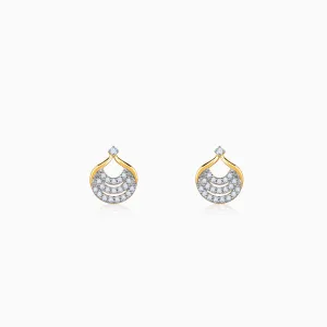 Gold Moonbeam Diamond Earrings