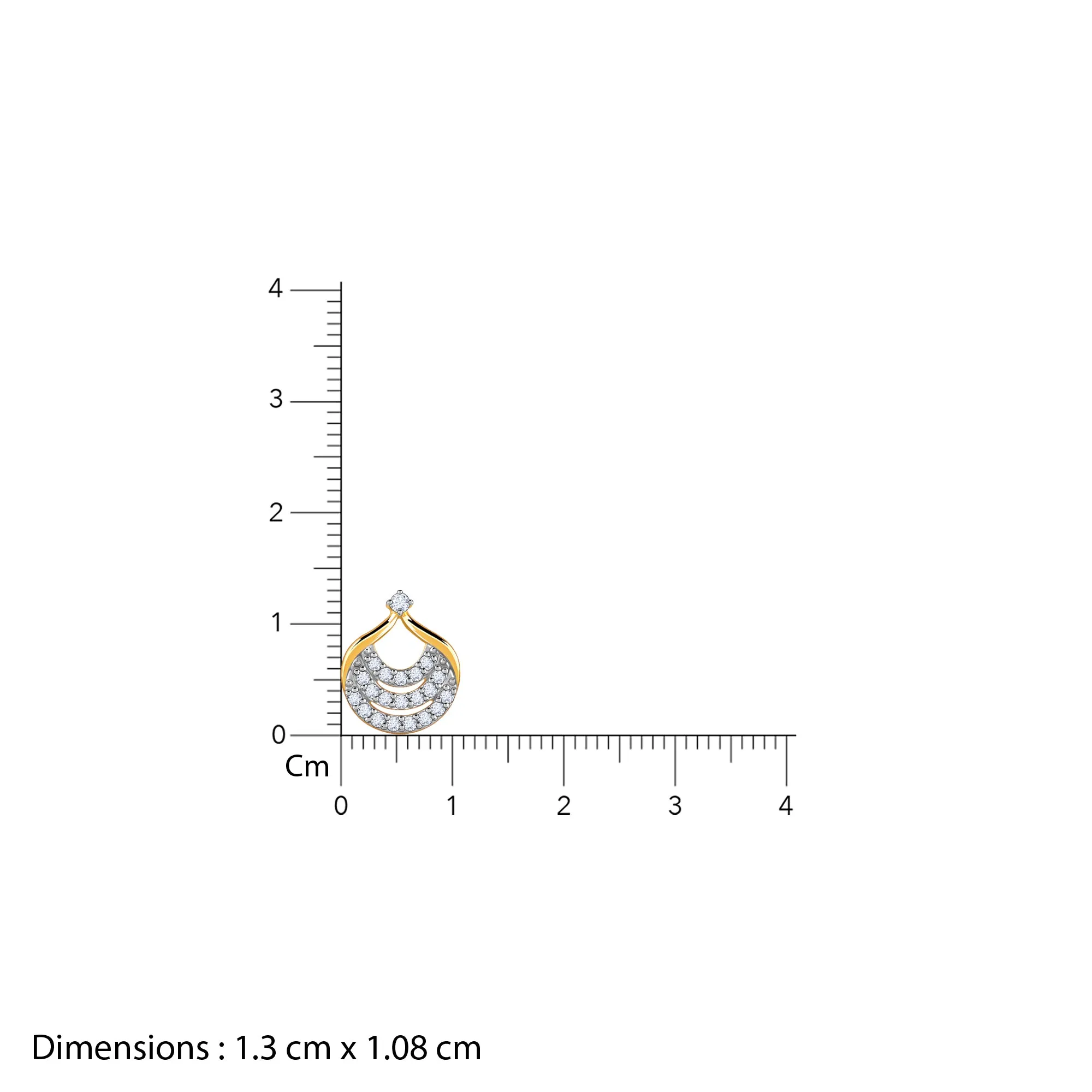 Gold Moonbeam Diamond Earrings