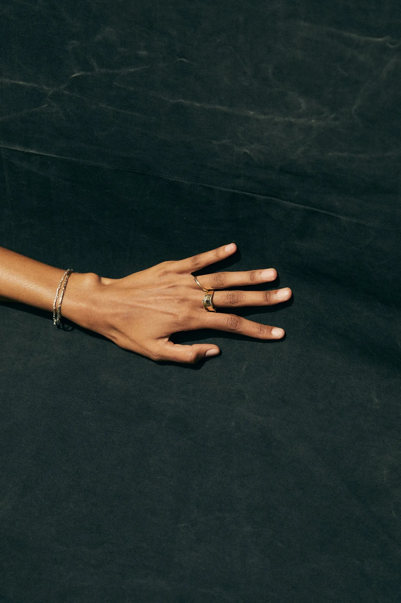 Hammered Bracelet Medium | Mixed Metal