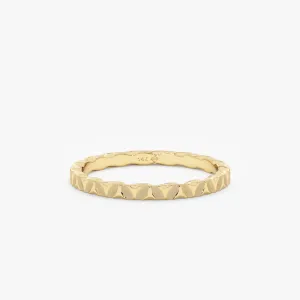 Hand Hammered Wedding Band, Debbie