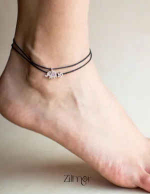 Hanging Elephant charm Anklet - KY100459