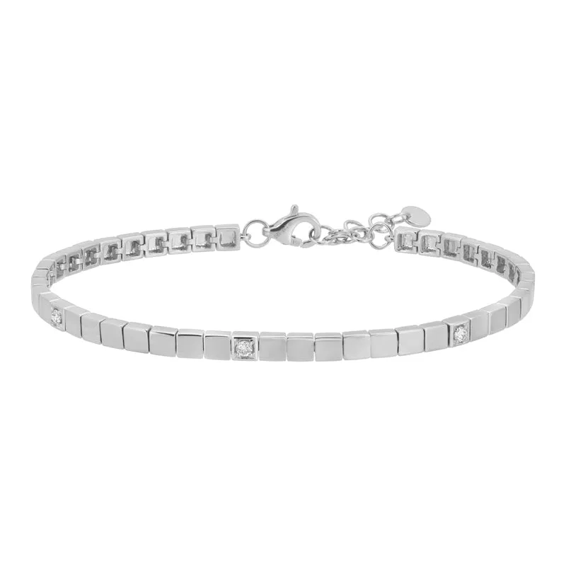 HANNAH SQUARE LINK DIAMOND BRACELET