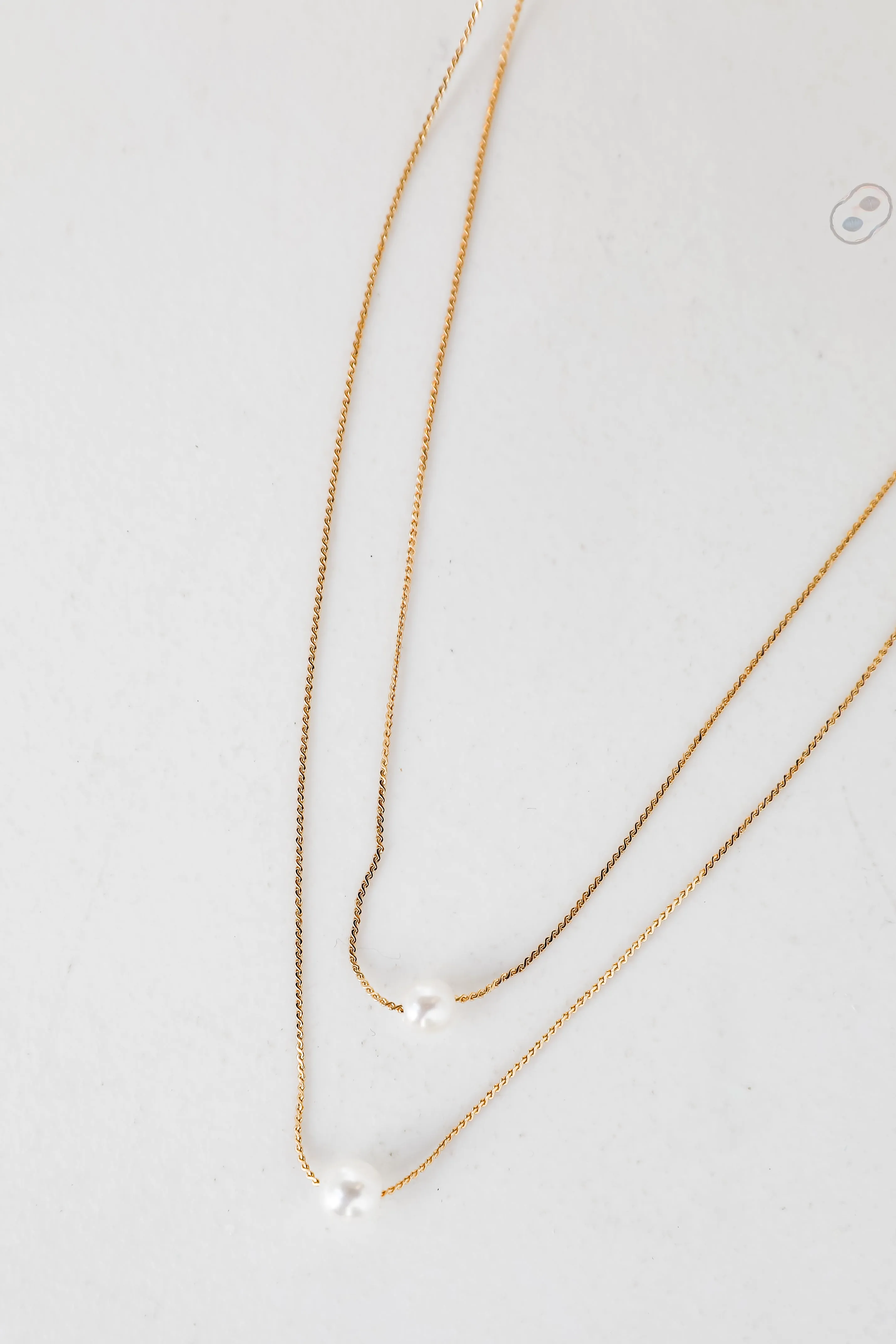 Hazel Gold Layered Pearl Necklace