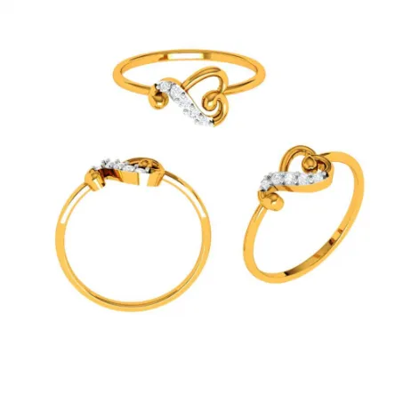 Heart Frame Collector's Choice Dazzling 14KT Gold Ring