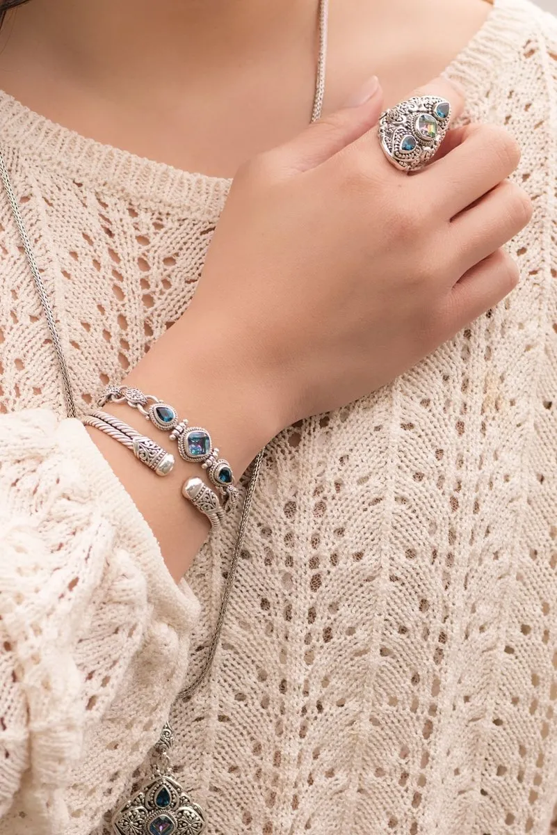 Heartfelt Devotion Bracelet? in True Picasso? Mystic Quartz & London Blue Topaz