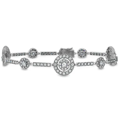 Hearts On Fire Inspiration Alternating Halo Bracelet