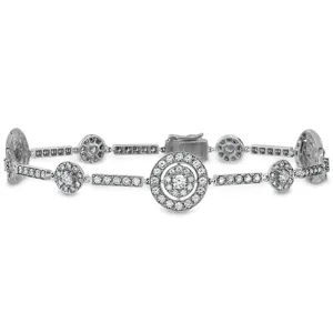 Hearts On Fire Inspiration Alternating Halo Bracelet