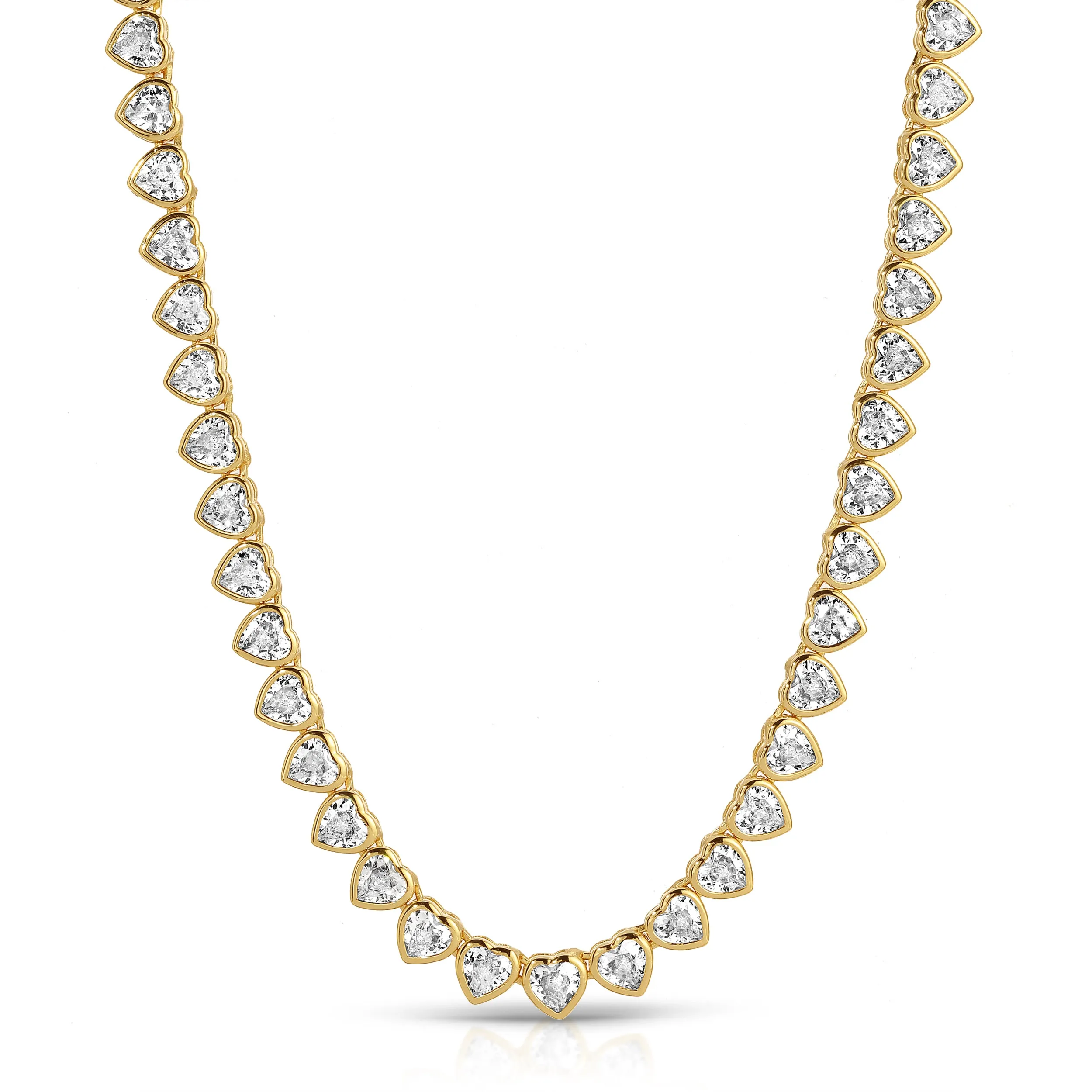 Heavenly Heart Tennis Necklace