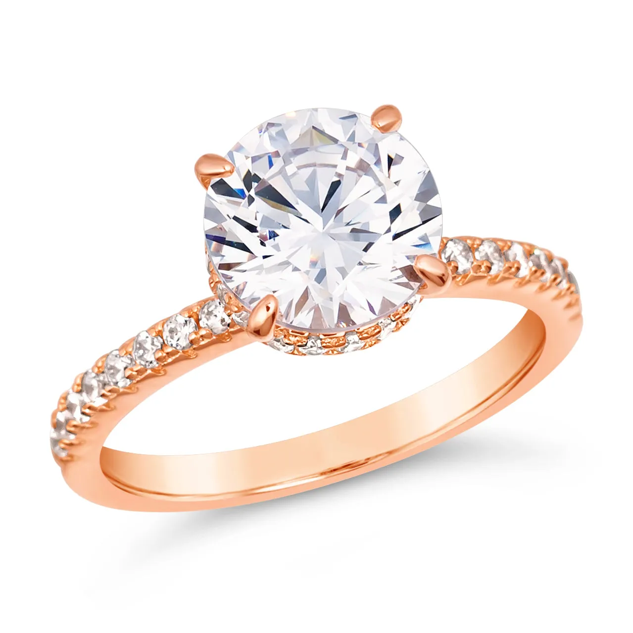 Hidden Halo 1.50 Carat Diamond Crystalline Ring