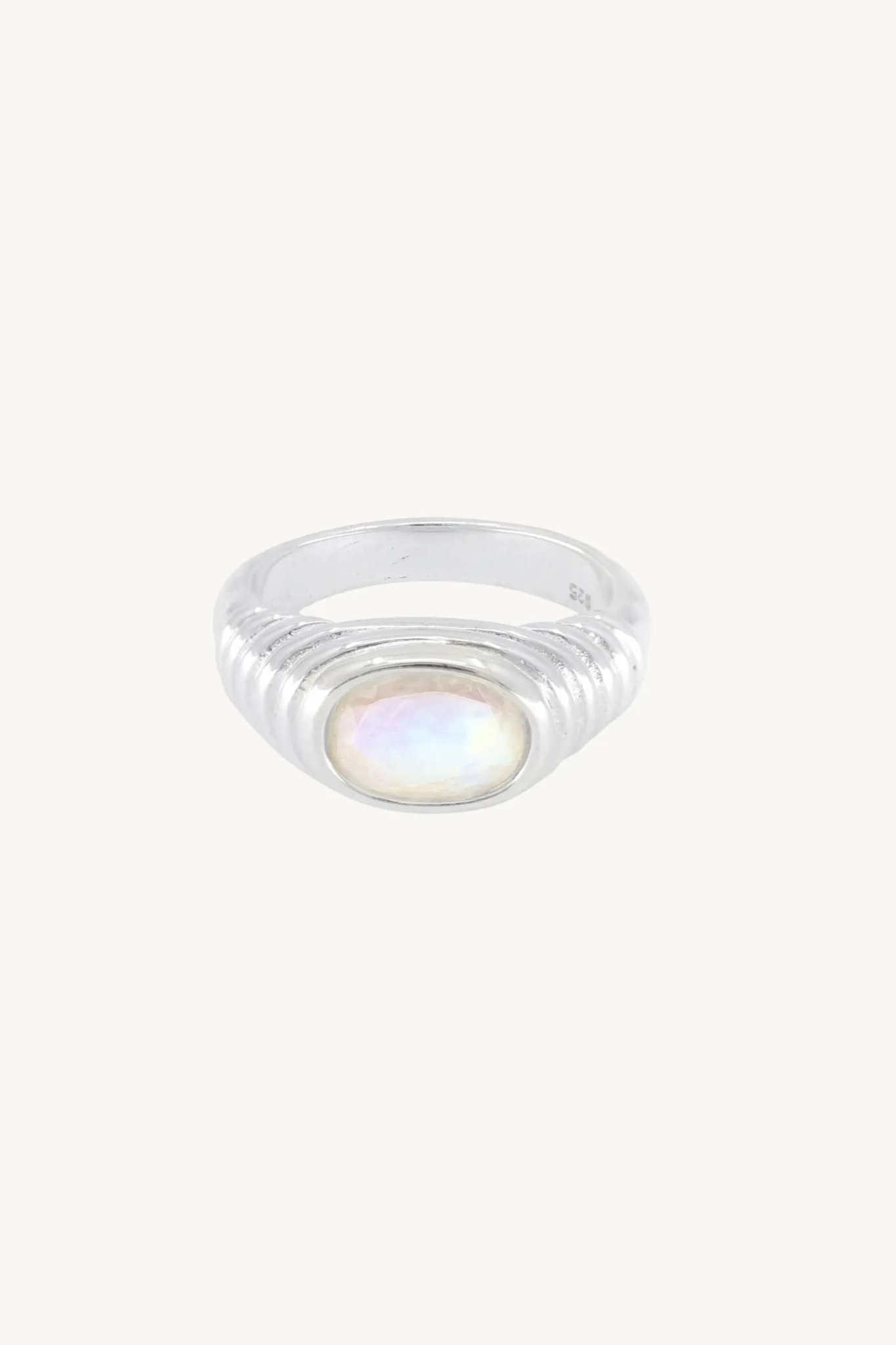Iris Moonstone Silver Ring
