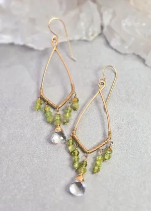 James   Jezebelle | Peridot   Rock Crystal Fringe Hoops