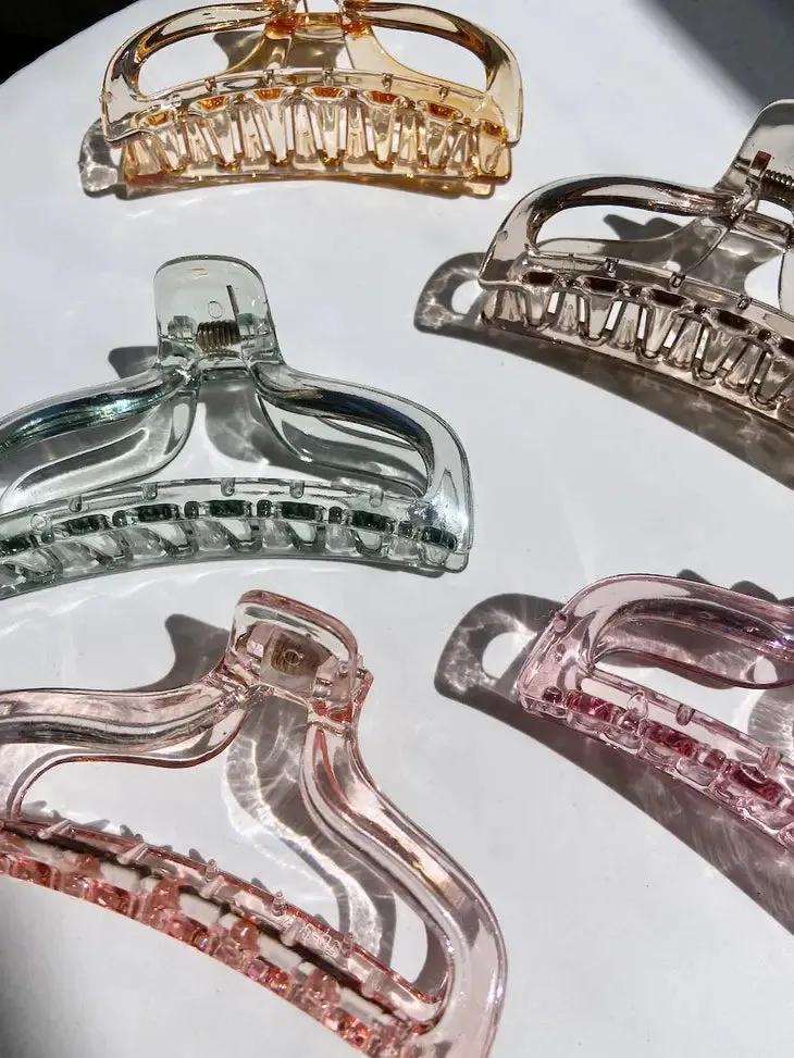 Jelly Translucent Hair Claw Clip