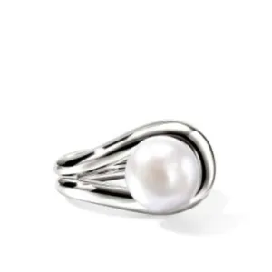 John Hardy Surf Cultured Pearl Ring in Sterling Silver - Size 6