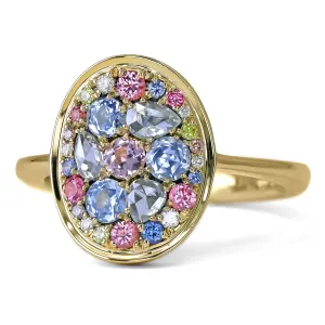 Joke Quick White Yellow Pink Diamond Blue Sapphire Pink Spinel Starstruck Ring