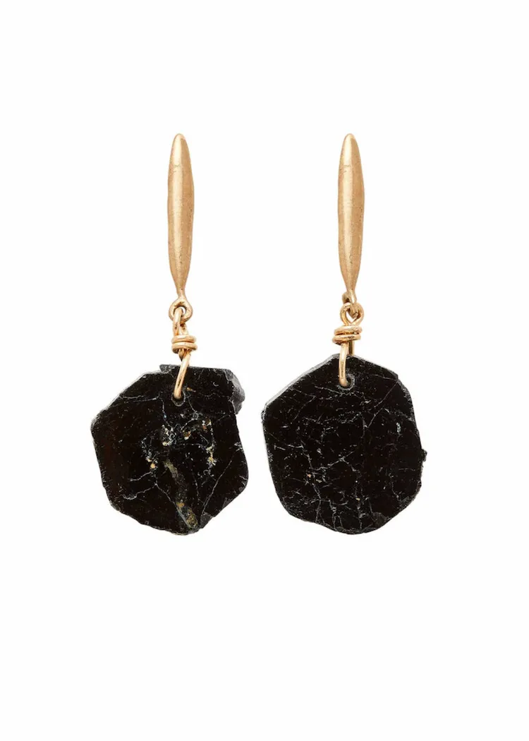 Julie Cohn | Grain Black Tourmaline Earring