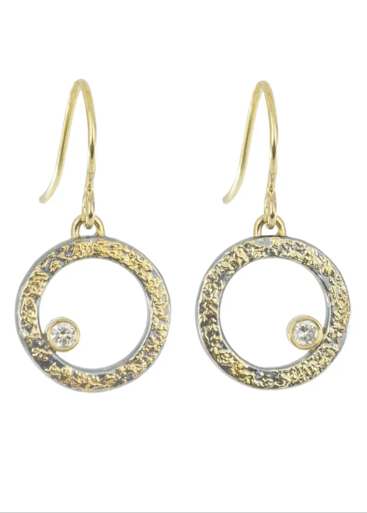Kate Maller | Dusted   Diamond Orb Earrings