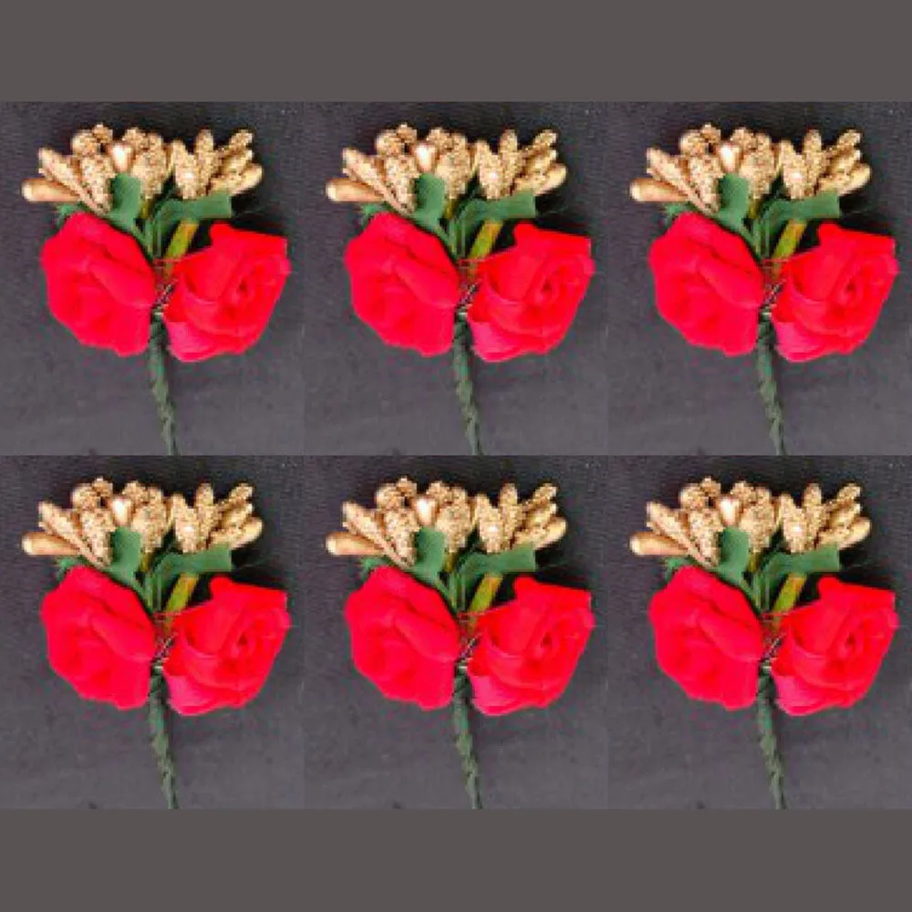 Kavya's Kreation Designer Floral Hair Brooch Combo