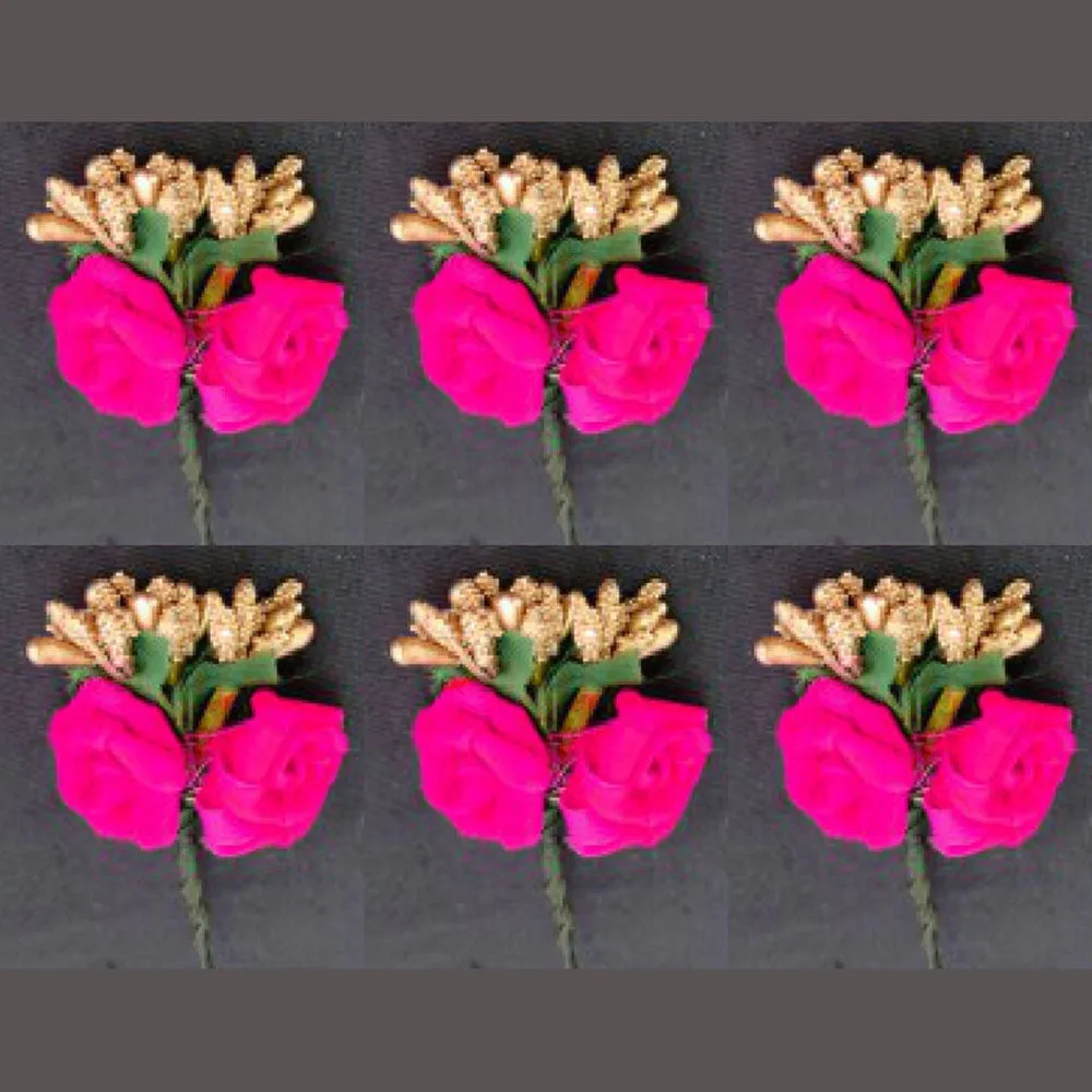 Kavya's Kreation Designer Floral Hair Brooch Combo