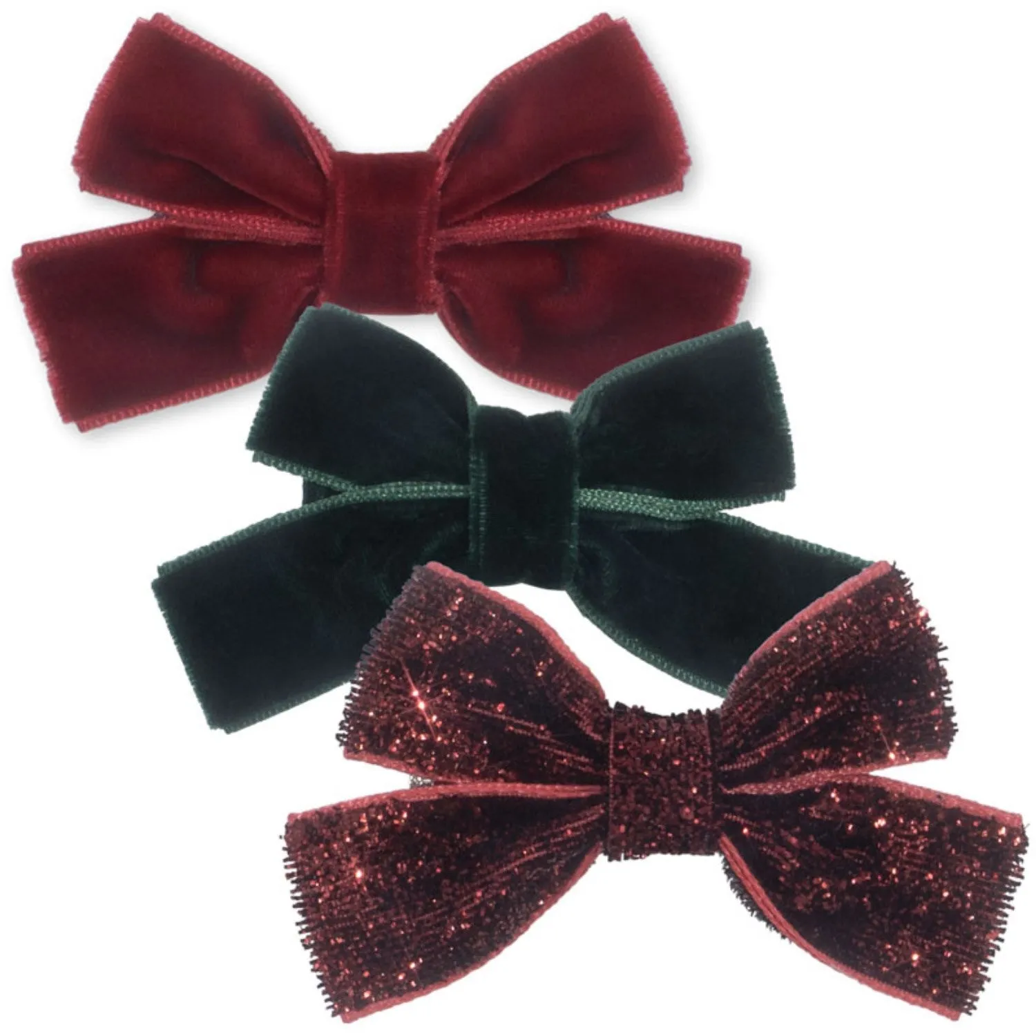 Konges Sl?jd Red/Glitter/Green 6 Pack Micki Bow Hair Clips