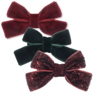 Konges Sl?jd Red/Glitter/Green 6 Pack Micki Bow Hair Clips