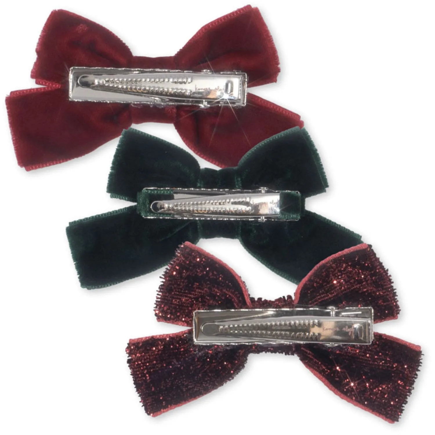 Konges Sl?jd Red/Glitter/Green 6 Pack Micki Bow Hair Clips