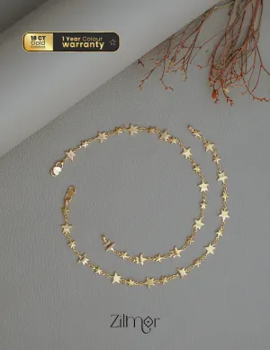 KT1011711 - Gold Plated  Pair Star Anklets