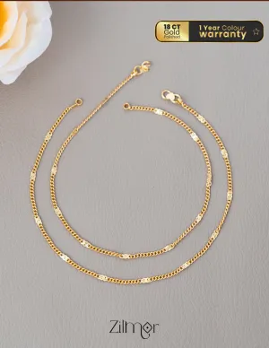 KY101995 - Gold Toned pair Anklet