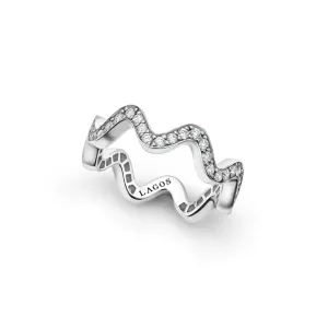 Lagos Caviar Spark Wave Diamond Eternity Ring