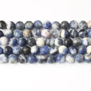 LanLi  Fashion Jewelry 4/6/8/10/12mm Blue-vein stone Round Loose Beads DIY men and women Bracelet Necklace  anklet Accessories