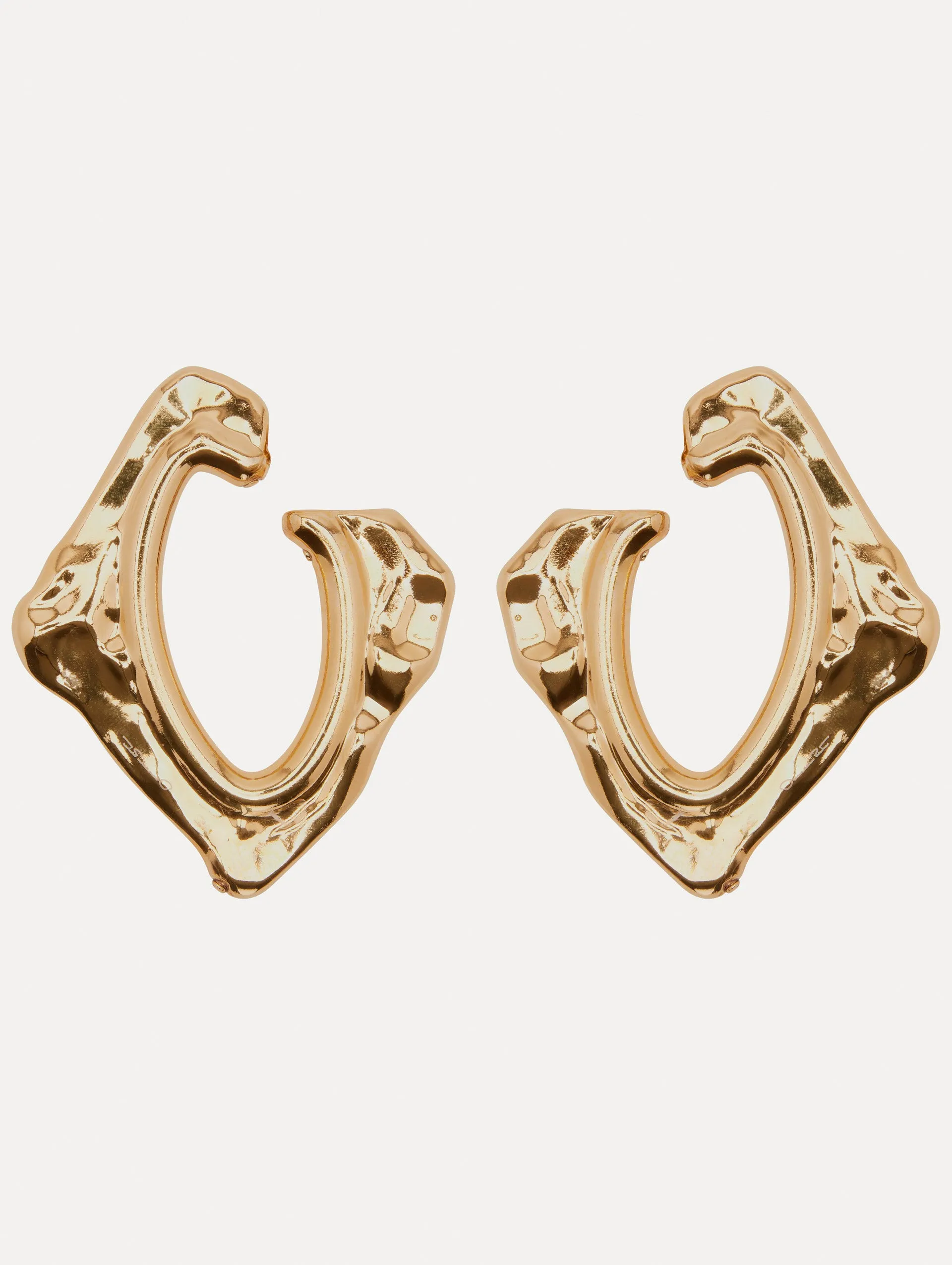 Large Abstract O Hoop Earrings