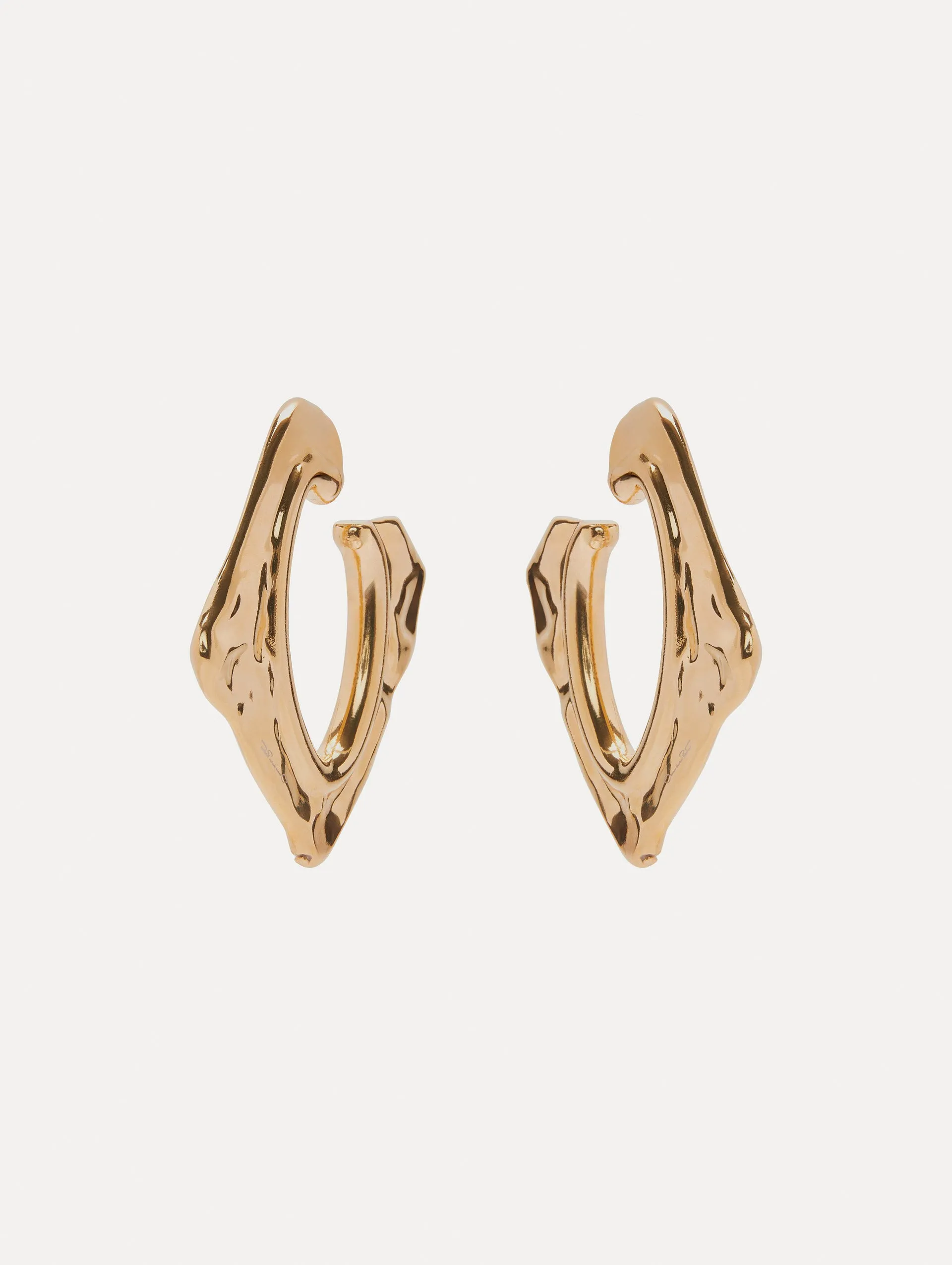 Large Abstract O Hoop Earrings