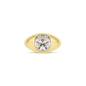 Large Diamond Signet Ring