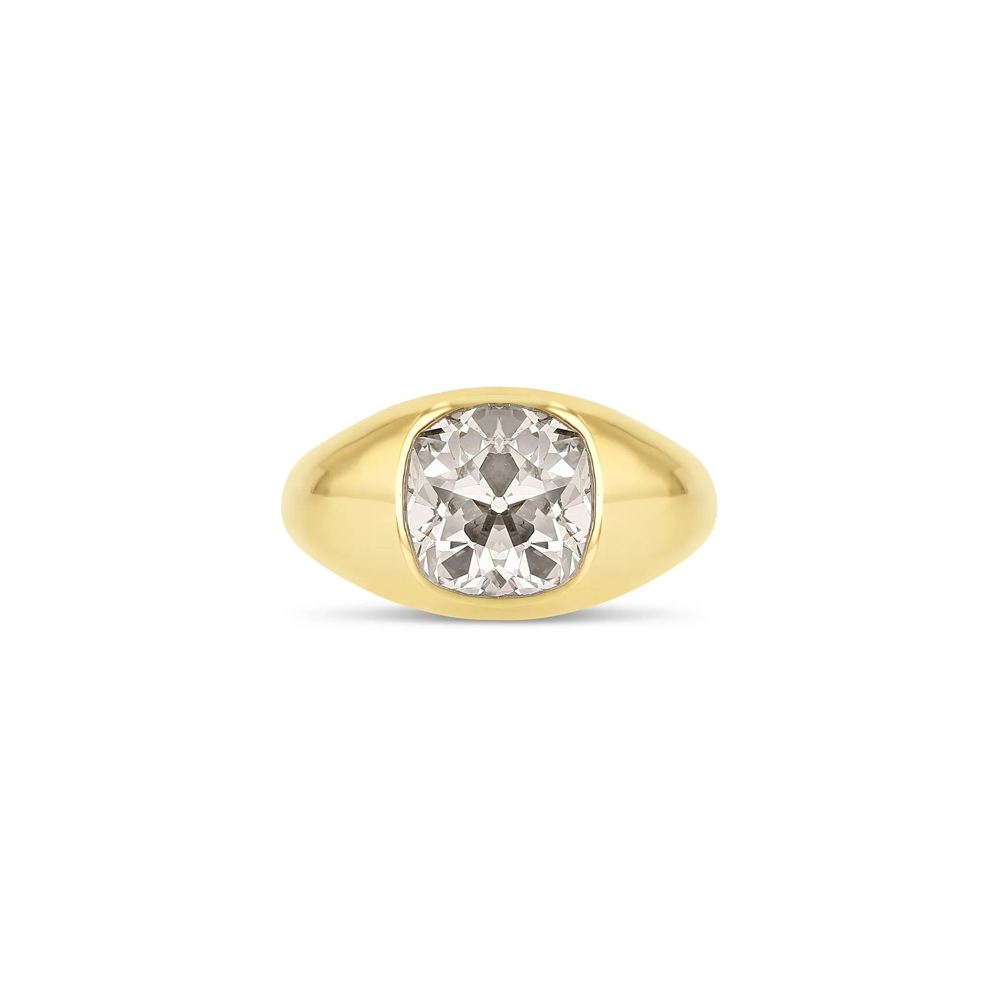 Large Diamond Signet Ring