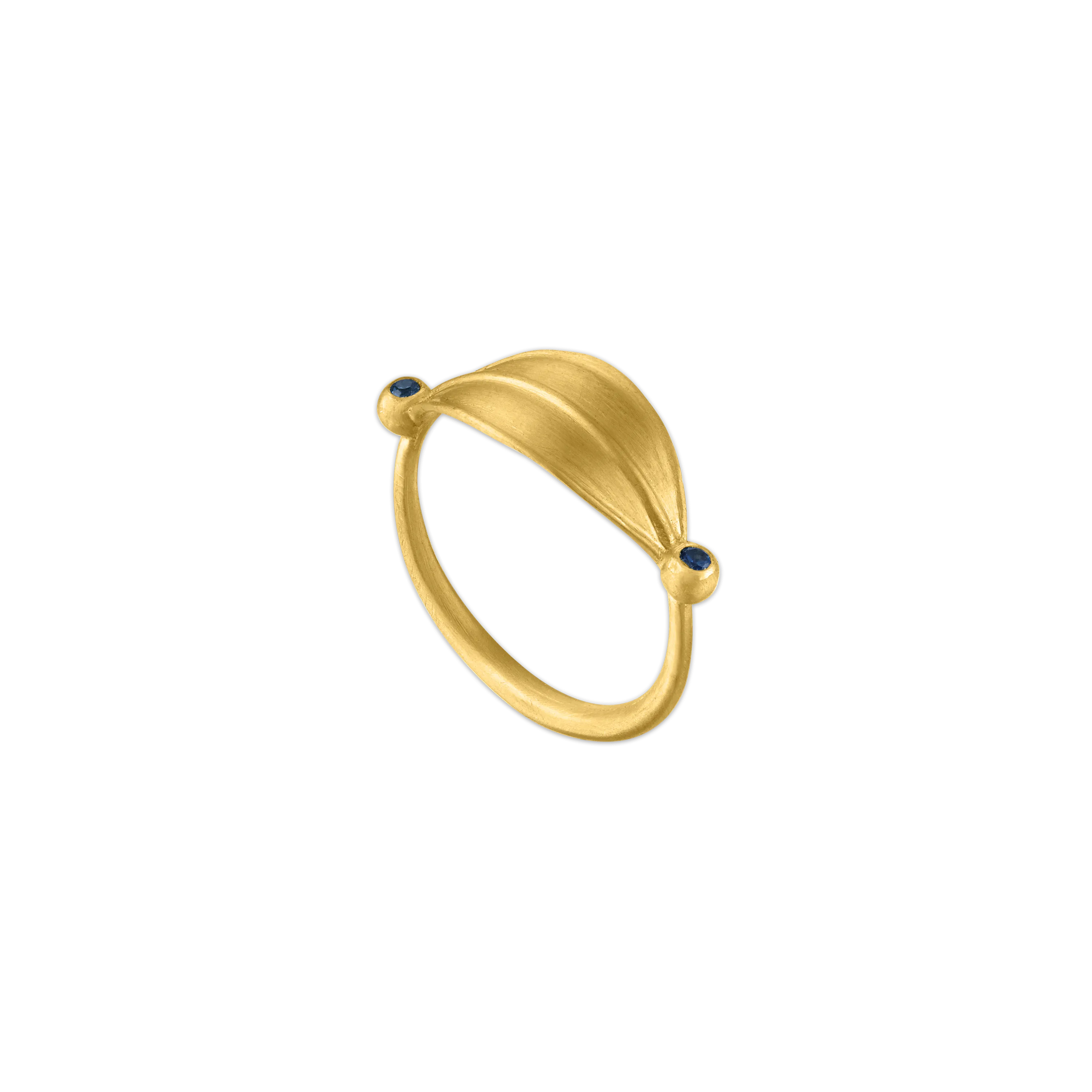 Laurus Ring with Blue Sapphires