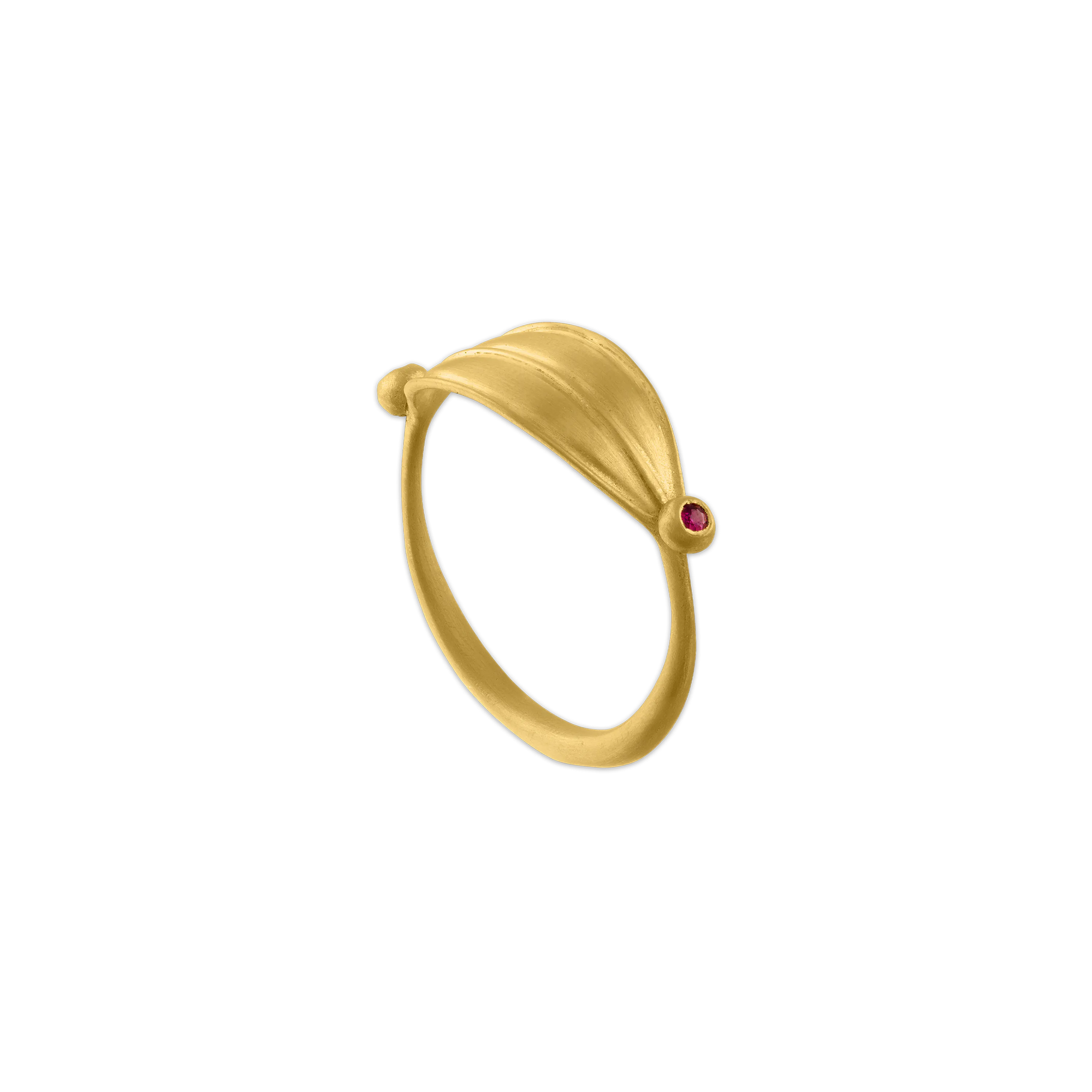Laurus Ring with Rubies