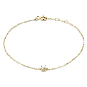 Le Marais Isabeau 14 karat gold bracelet with zirconia stone