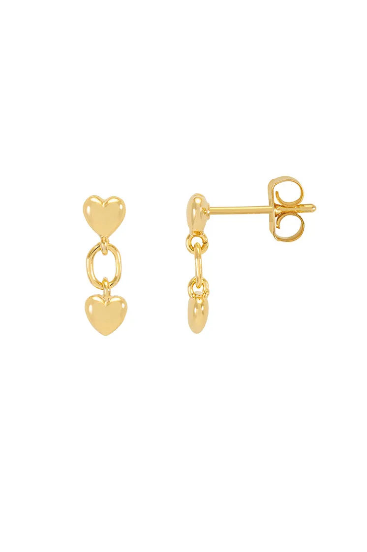 Linked Heart Studs