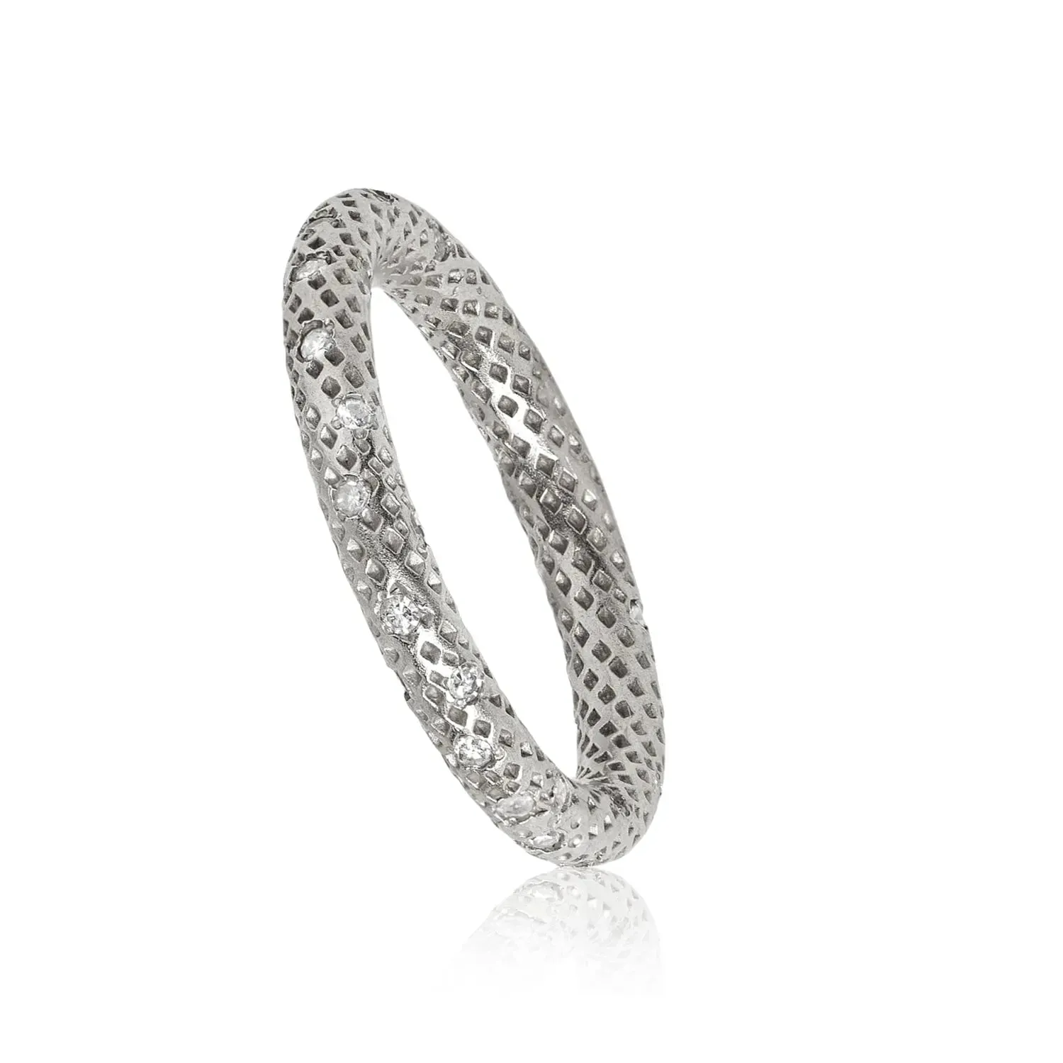 Liza Beth Signature Textured Diamond Stacking Rings