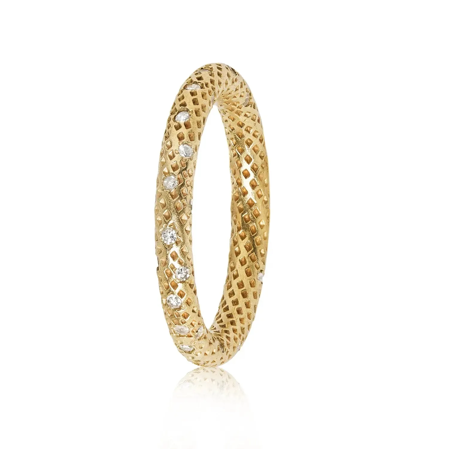 Liza Beth Signature Textured Diamond Stacking Rings