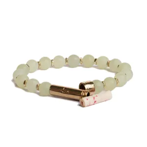 Matte Light Jade Shine Intention Bracelet