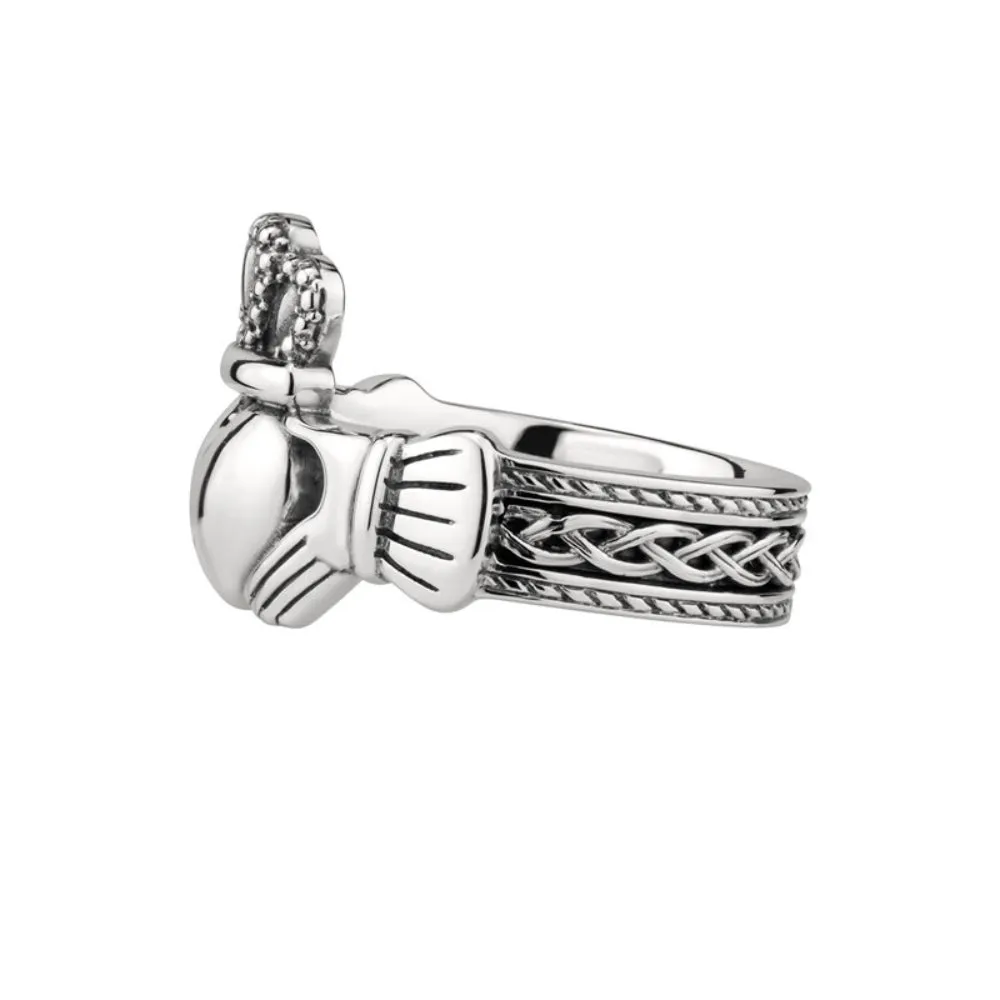 Men's Sterling Silver Celtic Claddagh Ring