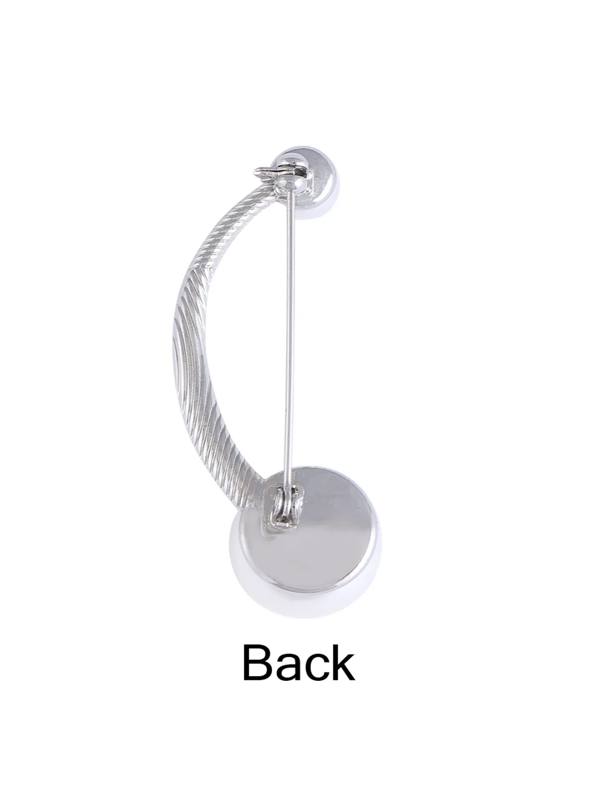 Mesmerising Silver Tone Pearl Brooch Pin