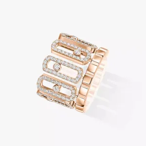 Messika Move Iconica Pav 18ct Rose Gold 1.40ct Diamond Ring