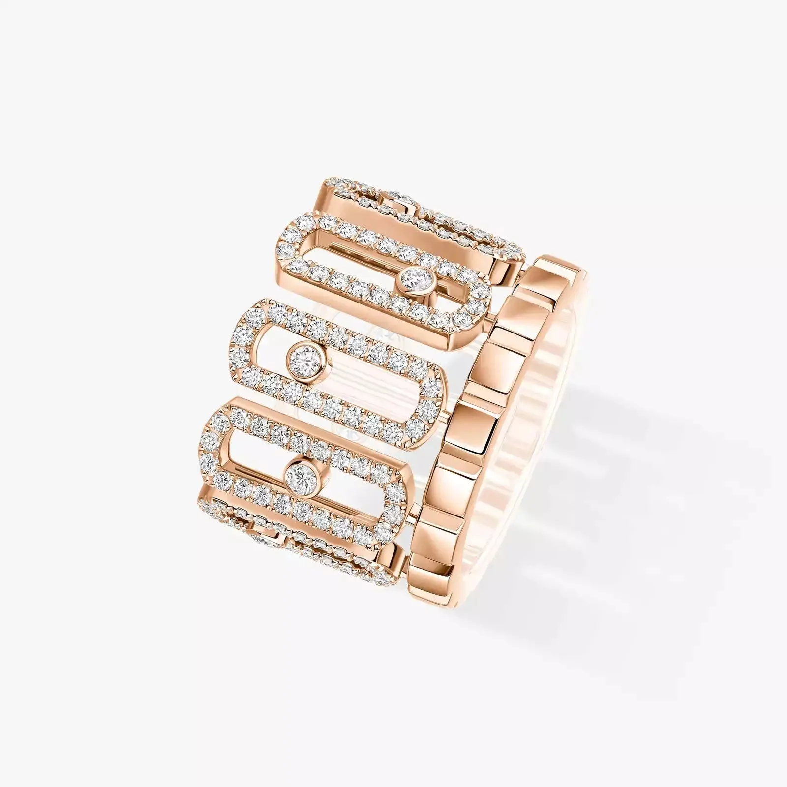 Messika Move Iconica Pav 18ct Rose Gold 1.40ct Diamond Ring